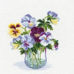 RIOLIS Pansies Cross Stitch Kit
