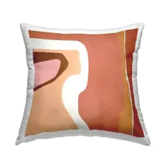 Stupell Industries Desert Inspired Abstraction Pink Red Beige Throw Pillow 18" x 18"