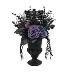 16.5" Floral Urn with Skeleton Bust Tabletop D&eacute;cor by Ashland&reg;