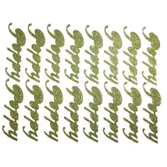 JAM Paper Poppy Gold Script Flower Adhesive