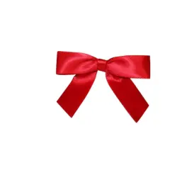 JAM Paper 2" Satin Twist Tie Bows, 100ct. Red