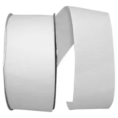JAM Paper 2.25" Grosgrain Texture Ribbon White