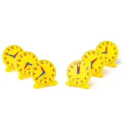 Learning Advantage&trade; Geared 12 Hour Time Clock, 6ct.