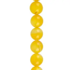 Yellow Agate Round Beads, 10mm by Bead Landing&trade;