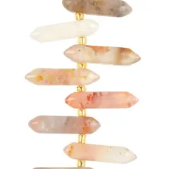 Pink Agate Spike Beads by Bead Landing&trade;