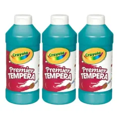 Crayola&reg; 16oz. Turquoise Premier Tempera Paints, 3ct.
