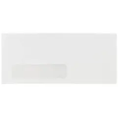 JAM Paper 4" x 9.5" White Commercial Window Envelope, Bulk