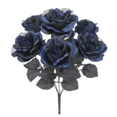 17.5" Blue & Black Rose Bush by Ashland&reg;