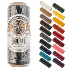 Gudebrod 0.015" 3 Ply Waxed Thread, 500ft. Charcoal