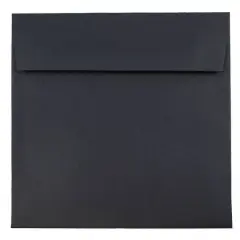 JAM Paper 6.5" x 6.5" Premium Invitation Envelopes, 25ct. Black Linen