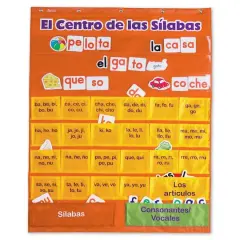 Learning Resources El Centro de las S&iacute;labas Spanish Syllables Pocket Chart