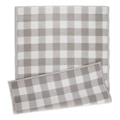 DII&reg; Buffalo Check Outdoor Rug, 4ft. x 6ft. Stone/White