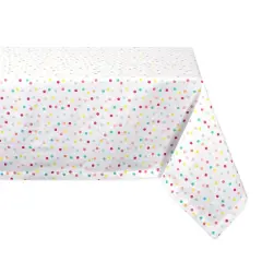 DII&reg; 104" Multicolor Polka Dots Print Tablecloth