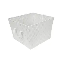 Simplify Large Woven Storage Bin Gray