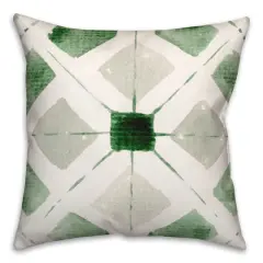 Green Circle Pattern 18" x 18" Throw Pillow