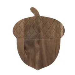 Hello Honey 10.25" x 8.5" Acacia Wood Acorn Shaped Cheese & Cutting Board