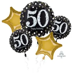 Sparkling Birthday 50 Foil Balloon Bouquet 
