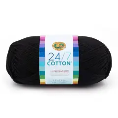 Lion Brand&reg; 24/7 Cotton&reg; Yarn Black