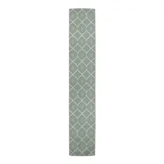 Geometric Pattern Indoor/Outdoor Table Runner Green