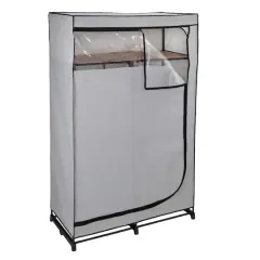 Honey Can Do 46'' Gray Portable Wardrobe Closet