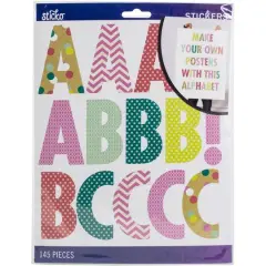 Sticko&reg; Bright Extra Large Futura Alphabet Stickers