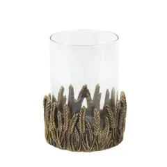 Wheat Glass Pillar Candle Holder by Ashland&reg;