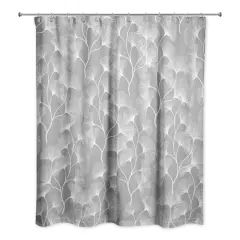 Gingko Shower Curtain Gray