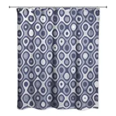 Circles Shower Curtain Navy