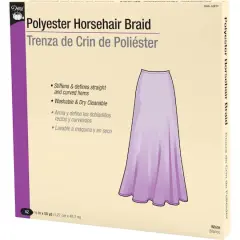 Dritz&reg; White Polyester Horsehair Braid, 0.5'' x 5yd.
