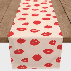 J'adore Lips Cotton Twill Runner