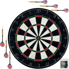 Toy Time Bristle Dartboard Professional Regulation Size Tournament Set