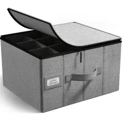 Sorbus 15.75" Gray Stemware Storage Chest