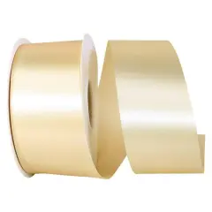 JAM Paper 1.875" x 50yd. Single Face Satin Allure Ribbon Cream