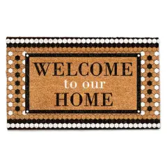 Welcome to Our Home Black & White Doormat