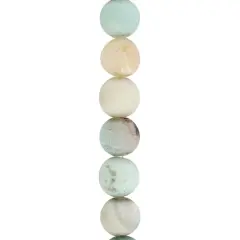 Matte Amazonite Round Beads by Bead Landing&trade;