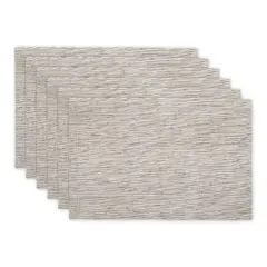 DII&reg; Tonal Recycled Cotton Slubby Rib Placemats, 6ct. Leather Brown/Off White