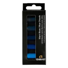 Rembrandt 5 Color Warm Blues Half Stick Soft Pastel Set