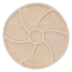 Leisure Arts&reg; 10" Spiral Circle Welled Wood Surface