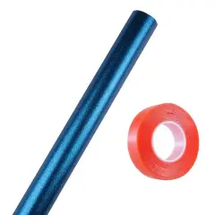 JAM Paper Glitter Gift Wrap with Double Sided Super Tape Set Blue