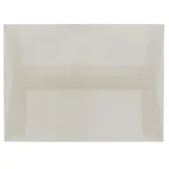 JAM Paper A1 Translucent Vellum Invitation Envelopes, 50ct. Platinum Silver
