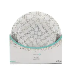 Gold Quatrefoil Lunch & Dinner Plates Set, 40ct. by Celebrate It&trade;