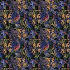 Harry Potter Floral Hogwarts Precut Cotton Fabric