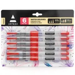 Arteza&reg; Red Assorted Tips Water Brush Pen Set