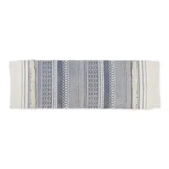 DII&reg; Hand-Loomed Shag Rug Runner, 2ft. x 3" x 6ft. French Blue/Off White