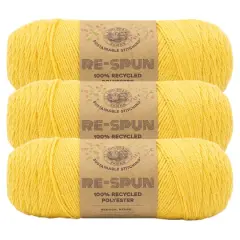 3 Pack Lion Brand&reg; Re-Spun Recycled Yarn Sunshine