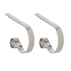 Original MantleClip&reg; Silver with White Snowflakes Stocking Holders, 2ct.