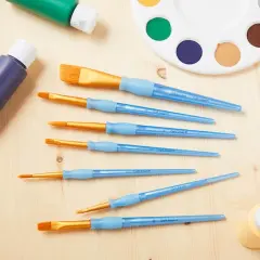 Golden Taklon Angular Variety 7 Piece Brush Set by Craft Smart&reg;