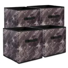 DII&reg; Black Marble Cube Laundry Bin Set, 4ct.