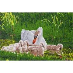 Diamond Dotz&reg; Mother Swan & Signets Diamond Painting Kit