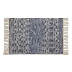 DII&reg; French Blue Textured Dobby Hand-Loomed Rug, 2ft. x 3ft.